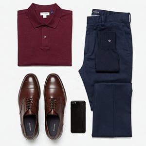 Servicio OEM Conjuntos de Ropa para Hombre de Última Moda y Tendencia Camisa Polo y Pantalones de Tela de Algodón Cómodos con Calcetines - Product Image 3