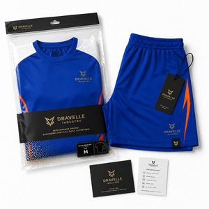 Ensemble maillot et short de futsal, polyester à séchage rapide, tenue d'équipe de football en salle, bleu cobalt, ensemble de football par sublimation - Product Image 6
