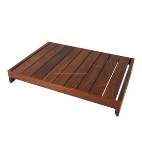 Bandeja Rectangular para Servir con Asa Personalizada, Bandeja de Madera Maciza de Alta Calidad para Restaurantes y Hoteles - Product Image 3
