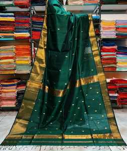 <b>Red</b> Hand Drawn Silk <b>Saree</b> Women Traditional Indian Pakistani Wedding Floor-Length Ethnic Sari Regular Fit All Seasons - Product Image 3