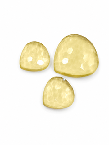 Vente en gros de pierres cabochons ovales en quartz citron naturel, jaunes, polies, en forme de cœur, pour la fabrication de bijoux - Product Image 2