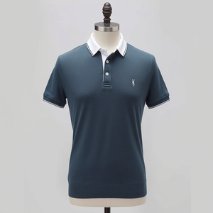 T-shirt décontracté à manches longues en tissu tricoté 100 % coton pour le rugby, personnalisation OEM/ODM, respirant, anti-boulochage, coupe classique - Product Image 3