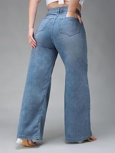 Womens Faded-Blue Regular <b>Boot</b> Cut Jeans Eco-Friendly Denim Casual Weekend Fashion Neutral Beige Modern Outfits - Product Image 3