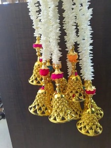 Sculpture murale artificielle en feuilles de jasmin, décoration florale blanche suspendue pour mariages indiens, festivals, fêtes, maison, Pooja - Product Image 3