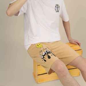Soft Cotton Blend Elastic Waist Men’s <b>Lounge</b> Wear <b>Shorts</b> Drawstring Comfortable Home Wear Printing Casual <b>Short</b> - Product Image 4