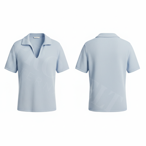 Camiseta Polo de Manga Corta con Cuello en V, Color Liso, Diseño Personalizado de Alta Calidad para Hombre, Informal y Cómoda - Product Image 4