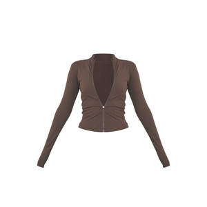 Latest Style Gym Yoga <b>Jacket</b> for Winter With Pockets Women Stand Collar Slim Zip up Thumb Hole <b>Workout</b> Training Fitness <b>Jacket</b>. - Product Image 1