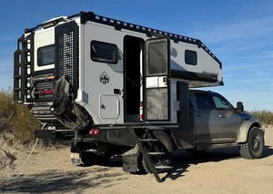 2025 Slides in 3 Person 16ft Truck Camper Heavy Duty Outdoor Shelter Modern Gray Travel Trailer for <b>Camping</b> - Product Image 6