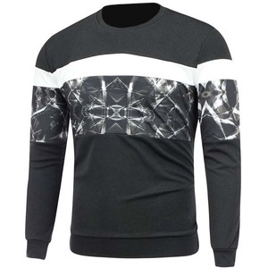 เสื้อสเวตเชิ้ตคอกลมผู้ชาย แขนยาว ทรงปกติ ผ้าถัก ลายบล็อกสี  สีดำ ขาว น้ำตาล ผ้าฝ้าย ใส่สบายๆ สำหรับฤดูใบไม้ร่วง - Product Image 6