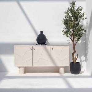 Buffet en bois blanc cassé Vandana Pebble Novara pour des intérieurs modernes élégants et raffinés - Product Image 1