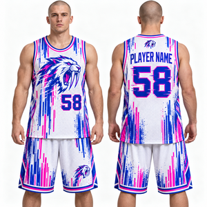 Tenues de basketball multiscolaires : Maillots et shorts pour la planification des rosters, vêtements de club, développement des jeunes, loisirs adultes, équipements d'équipe – Vente en gros OEM ODM - Product Image 1