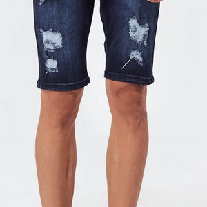 Factory Customized Men Loose Fitness <b>Jeans</b> Demin Rhinestone Shorts Casual Summer Breathable Latest Design For Men High Quality - Product Image 6