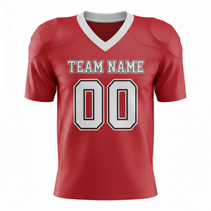 Camiseta de Práctica de Fútbol Americano Personalizada para Adultos, Manga Corta, Transpirable, Opción de Talla Grande, Cuello en V, 100% Poliéster - Product Image 5