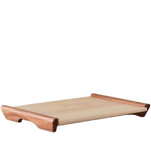 Plateau de service Rectangle en bois de bambou Design nordique plateau polyvalent pour la maison Banquet Hall décor longue durée clair polonais claque - Product Image 3