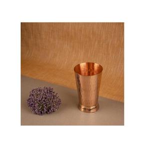 Verre à boire haut en cuivre doré avec texture martelée à facettes pour eau, jus, table à manger, maison, restaurant, hôtel - Product Image 6
