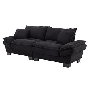 Divano letto imbottito in velluto a coste, comodo e profondo, per camera da letto, soggiorno, appartamento, ufficio - Product Image 5