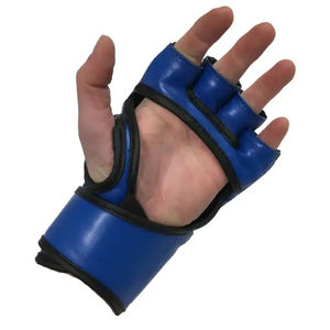 Gants de MMA à sangle de poignet réglable antidérapante, design unique bleu et noir, différentes tailles, modèle 2026, best-seller, vente en gros - Product Image 4