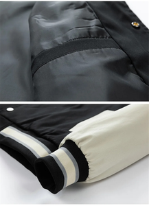 Nouvelle arrivée, veste de baseball vintage brodée sur mesure pour hommes, style universitaire, fermeture éclair intégrale, veste oversize - Product Image 5