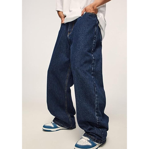 Jeans baggy vintage élégants pour hommes, coupe large, denim, streetwear décontracté, pantalon tendance - Product Image 3