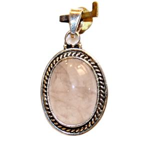 จี้เงินสเตอร์ลิง925สไตล์วินเทจใช้ได้ทั้งชายและหญิงอัญมณีควอตซ์กุหลาบธรรมชาติเกรดสูงสำหรับงานแต่งงานครบรอบหรือของขวัญปาร์ตี้ - Product Image 6