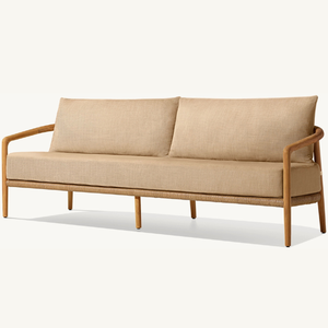 Hot sale furniture teak wood <b>sofa</b> with soft and fluffy foam in brown color for <b>outdoor</b> which is good and durable - Product Image 4