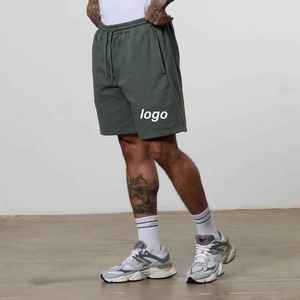 Knitted Men's <b>Elastic</b> Waist Shorts Casual High Quality Breathable Cotton Knit Gym Sport Wear Wholesale Custom Logo Shorts - Product Image 4