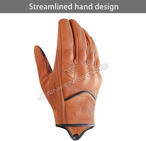 Guantes de Motocicleta de Cuero de Alta Calidad, Protección Completa para los Dedos con Protección para los Nudillos, Guantes para Carreras de Motos - Product Image 3