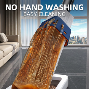 HOLAMOPA Serpillère à essorage mains libres avec système d'auto-nettoyage et tête profilée unique pour le nettoyage des murs, des plinthes et des interstices - Product Image 6