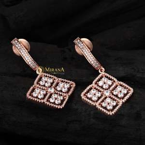 Vintage Religious Pendant Earrings-18K Gold Plated Copper with Pearl Heart & Tassel Design - Product Image 4