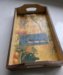 Plateau en bois imprimé motif Jardin Zen, design apaisant, pour la décoration de spa et de bien-être, plateau de service en gros - Product Image 6