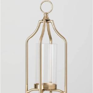 Candelabro de Metal Dorado de Lujo, Portavelas de Cristal, Candelabro de Pilar, Centro de Mesa Nórdico para Bodas, Adorno para el Hogar - Product Image 1