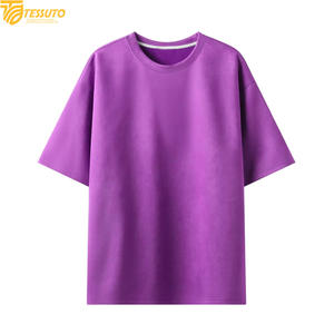 Camiseta de Gamuza Extra Grande Personalizada para Hombre, Algodón Grueso, Hombros Caídos, Estilo Urbano, Alta Calidad, Hip Hop, Corte Holgado - Product Image 1
