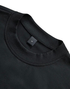 <b>Black</b> Oversized <b>Men</b> T-Shirt and <b>Shorts</b> Set 100% Cotton Knitted 180g Eco-Friendly Casual Streetwear Two-Piece Outfit - Product Image 4