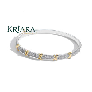 925 <b>Silver</b> Moissanite Tennis <b>Bracelet</b> 18K Gold Plated Round Brilliant Cut Men's Luxury <b>Bangle</b> Geometric Design - Product Image 1