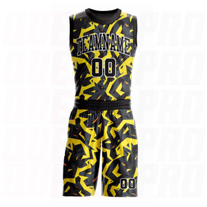 Uniforme de Baloncesto Sublimado Personalizado en Dorado, Negro y Blanco, Cuello Redondo, Sin Mangas, Ligero, Transpirable, Deportivo - Product Image 3