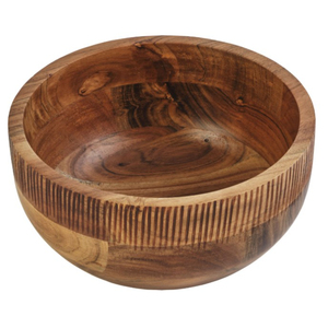 Tazón de ensalada de madera ecológico 100% hecho a mano, tazón sostenible para servir frutas y aperitivos, tazón grande de madera pulida para mezclar. - Product Image 5