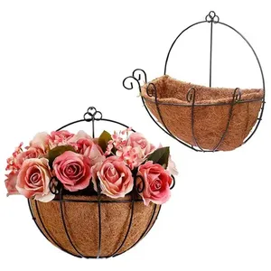 Jardinière en métal faite à la main avec un ensemble de 2 accessoires de décoration pour la maison et le jardin - Product Image 3