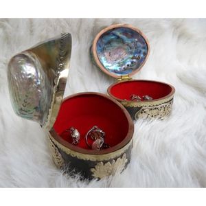 Handmade Mother of Pearl Jewelry Box with Handcrafted Metal <b>Frame</b> for Trinket Storage Elegant Gift Packaging from Vietnam - Product Image 2