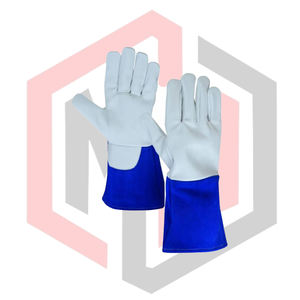 Gant de soudage Tig MIG en cuir bleu pour la couture, antistatique, anti-chaleur, anti-coupure, résistant aux déchirures, respirant, sans silicone - Product Image 1