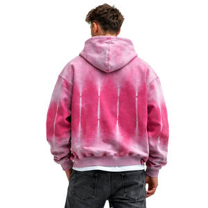 Sudadera con Capucha de Algodón Tie Dye para Hombre, Sudaderas Extra Grandes con Efecto Lavado, Ropa Urbana, OEM, ODM, Pedidos al por Mayor, Precio de Fábrica - Product Image 3