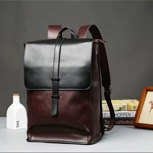 Heavy Duty Waterproof Genuine Leather Rucksack Vintage Anti-Theft Laptop <b>Backpack</b> for International Travel LBP-0304 - Product Image 1