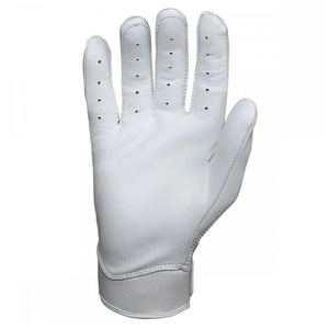 White Full Finger Baseball Batting Gloves Leather Non-Slip <b>Hook</b>& Loop Closure For Adults Right Handed Throw Softball Gloves - Product Image 2