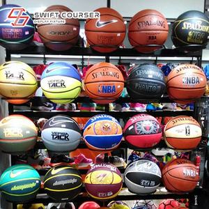 Supports de boules en métal chromé Présentoir de barre suspendue enduit de poudre Support de vitrine de magasin élégant - Product Image 4