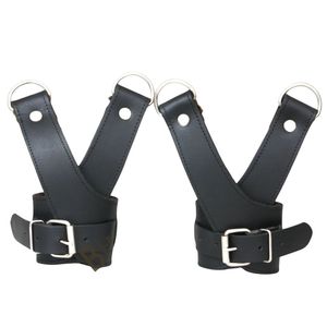 Kit de démarrage pour bondage en cuir véritable imperméable et écologique Black Sheep avec menottes, collier, paddle, poids 1 kg - Product Image 4