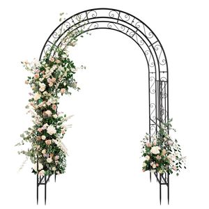 Arco in Ferro Battuto Nero a Doppio Strato 134*59*213cm, Recinzione e Cancello Decorativo - Product Image 3