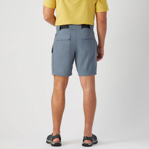 Shorts cargo mi-longs pour hommes avec logo personnalisé, poches, couleur unie, pour fitness, course à pied, gym, taille élastique, teinture unie, respirant - Product Image 3