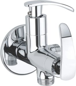 Two Way Angle Cock Chrome Finished Brass <b>Washing</b> <b>Machine</b> <b>Tap</b> Wall Mounted Bibcock Valve Bathroom Basin Kitchen Water Faucet - Product Image 2
