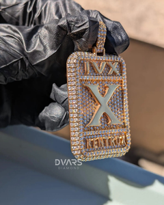 Pendentif Moissanite Lettre Personnalisée, Bijoux Hip Hop Personnalisés, Pendentif Ice Out Box, Collier Lettre Personnalisée, Pendentif Prénom Personnalisé - Product Image 3