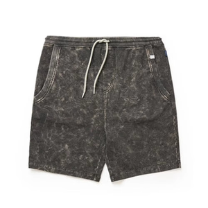 <b>Men</b>’s <b>Black</b> Washed Denim <b>Shorts</b> Drawstring Waist Casual Knee Length Baggy Jorts Streetwear Summer Fashion - Product Image 5