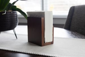 Portapañuelos y Servilletas de Madera, Estilo Rústico, Organizador de Mesa para Servilletas de Papel, Mesa de Comedor, Restaurante, Hotel y Hogar - Product Image 4
